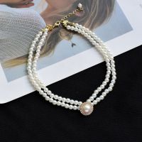 OMSS หรูหรา บาโรก โลหะผสม Hepburnesque สองชั้น มุก เครื่องประดับ สร้อยคอผู้หญิง Choker สไตล์เกาหลี Rhinestones