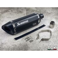 ส่งทันที ปลายท่อ Akrapovic 18 นิ้ว ตัวอ้วน เลสสีดำทั้งใบ ปากเฉียง งานเกรดเอ