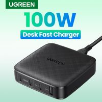 UGREEN Kepala อุปกรณ์ชาร์จ 4 พอร์ต Usb Type C Qc 4.0 3.0 100W สําหรับ Macbook Pro IPad IPhone Samsung