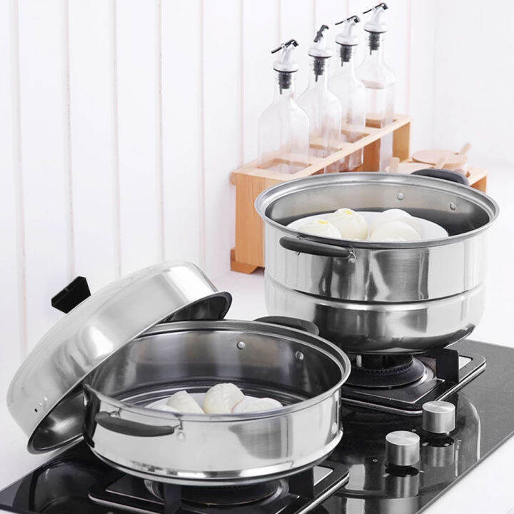 Stainless Steel 23 Layer Thick Steamer Pot Soup Steam Pot Universal