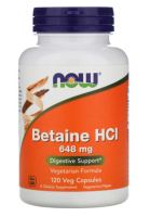 NOW Foods, Betaine HCl, 648 mg, 120 Veg Capsules