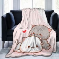 Mochi Cat Blanket Ultra Soft Throw Flannel Blanket Warm Printed Fashion Comfortable Washable Blanket