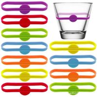 Long Strips Goblet Tag Glass Markers Bar Party Wine Labels Glasses Drinking Tag Set Food Grade Silicone Mark Bar Wine Tools