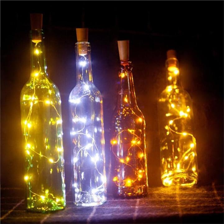 cod-5ขวดไวน์-led-ชิ้นล็อตพร้อมจุกไม้ก๊อก-2m-20-led-ไฟขวดปาร์ตี้งานแต่งงานวันคริสต์มาสฮาโลวีนบาร์ตกแต่ง