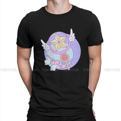 Anime Card Captor Sakura Key T Shirt Goth MenS Tees Summer Cotton Clothing Harajuku Crewneck Tshirt