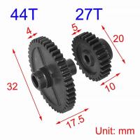 โลหะ 27T มอเตอร์เกียร์ 44T เกียร์หลัก Pinion Kit สำหรับ WLtoys 1/14 Racing Car 144001 4WD Buggy Truck อะไหล่อัพเกรดอุปกรณ์เสริม-czechao