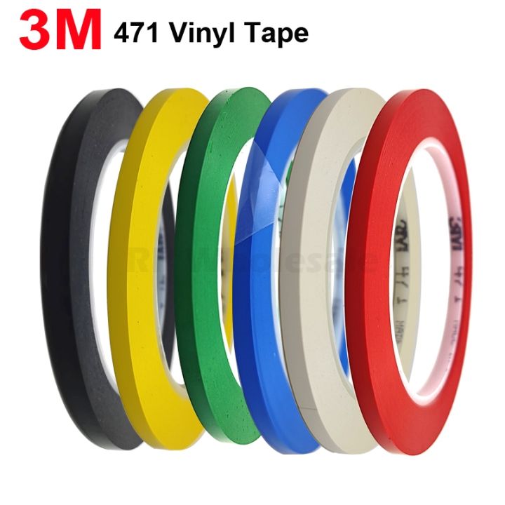 yf-5mm-471-perfomance-vinyl-tape-length-33m-bundle-set-for-decoration-masking-yellow-black-blue-white-red-green