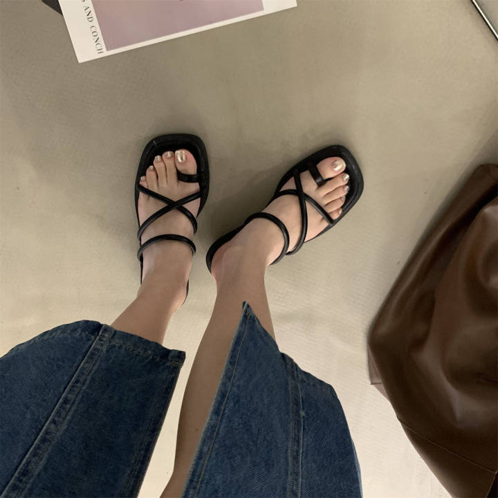 kkj-mall-รองเท้าแตะ-รองเท้าหญิง-รองเท้าแฟชั่นญ-เกาหลี-แฟชั่น-สินค้ามาใหม่-ก้นแบน-รองเท้าแตะ-รองเท้าแตะแบบหนีบ