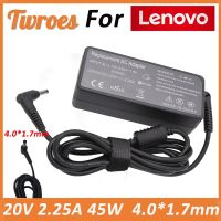 เครื่องชาร์จอะแดปเตอร์ AC 20V 2.25A 45W 4.0*1.7มม. สำหรับ Lenovo 310โยคะ510 520 710 7000อากาศ12 13 Ideapad 320 100 110 N22 N42 Yuebian