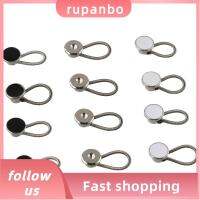 RUPANBO039392692 12pcs ดำ/เงิน/ขาว ปลอกคอขยาย สายยืดได้ ปุ่มโลหะ ปุ่มถอดออกได้ โลหะคุณภาพสูง 1034มม. ส่วนต่อขยายคอที่มองไม่เห็น ชายหญิง