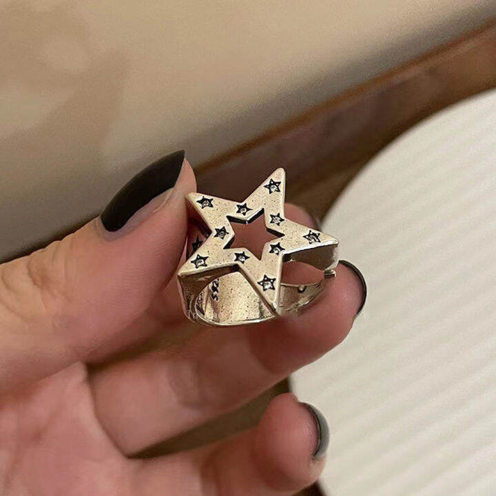 y2k-accessories-woman-girl-jewelry-trend-ring-vintage-irregular-retro-star-jewelry-pentagram-ring