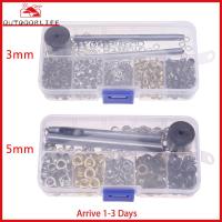 Metal Eyelet Set DIY Leather Hole Clothes Accessories with Knocking Tool