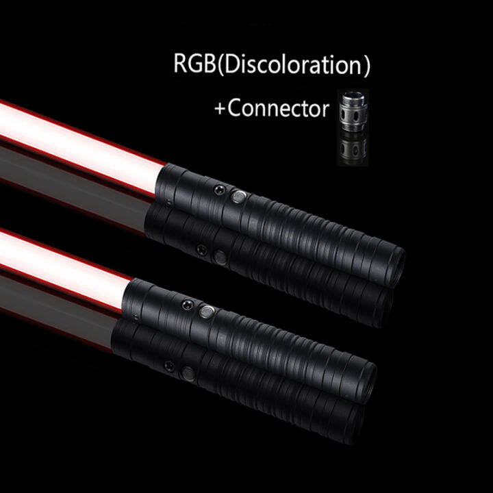 lightsaber-rgb-7สีโลหะ-double-edged-change-heavy-dueling-เสียง-two-in-one-light-saber-คอสเพลย์-stage-props-ของเล่น