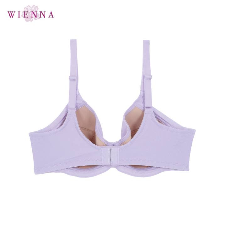 wienna-db91304-ชุดชั้นใน-เวียนนา-beauty-เสื้อชั้นใน-มีโครง-ไซซ์-b-c-d-32-36-สีออฟไวท์-ม่วง-เนื้อ-rose-carnation