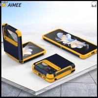 AIMEE พีซีทีพียู เคส Z flip 3/4/5 ป้องกันการกระแทก บานพับแบบบานพับ ตัวป้องกันโทรศัพท์มือถือ ของใหม่ ชุดเกราะป้องกัน ฝาปิดโทรศัพท์ สำหรับ ซัมซุงกาแล็คซี่ โทรศัพท์สำหรับโทรศัพท์