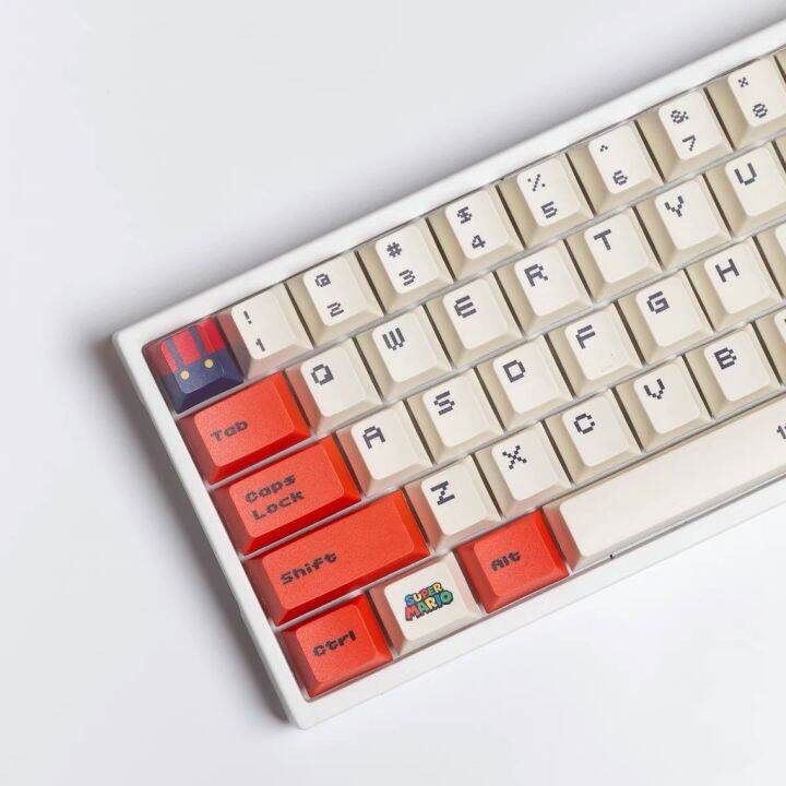 seehon-official-store-mario-keycaps-ปุ่มกดมาริโอ้-122-pbt-ธีมมาริโอ้-diy-คีย์บอร์ดเมคคานิคอล-คีย์บอร์ดไทย