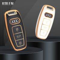 เคส Kunci Remote Mobil Tpu Fob สำหรับ Audi A6 A7 A8 C8 Q8 D5อุปกรณ์เสริมสำหรับปลอกไม่มีกุญแจ