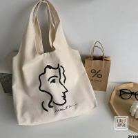 วาดด้วยมือ 2023 กระเป๋านักเรียน Artistic Matisse Canvas Bag กระเป๋าเดิมเรียบง่ายความจุขนาดใหญ่สะพายไหล่ Matisse ภาพประกอบ