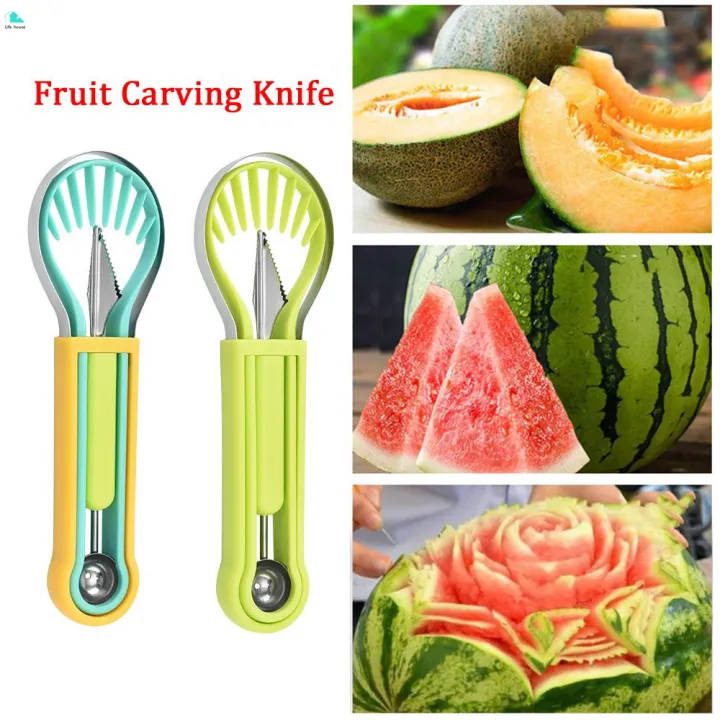 lifehouse 3-in-1 Fruit Digger Melon Baller Scoop Fruit Carving Slicer ...