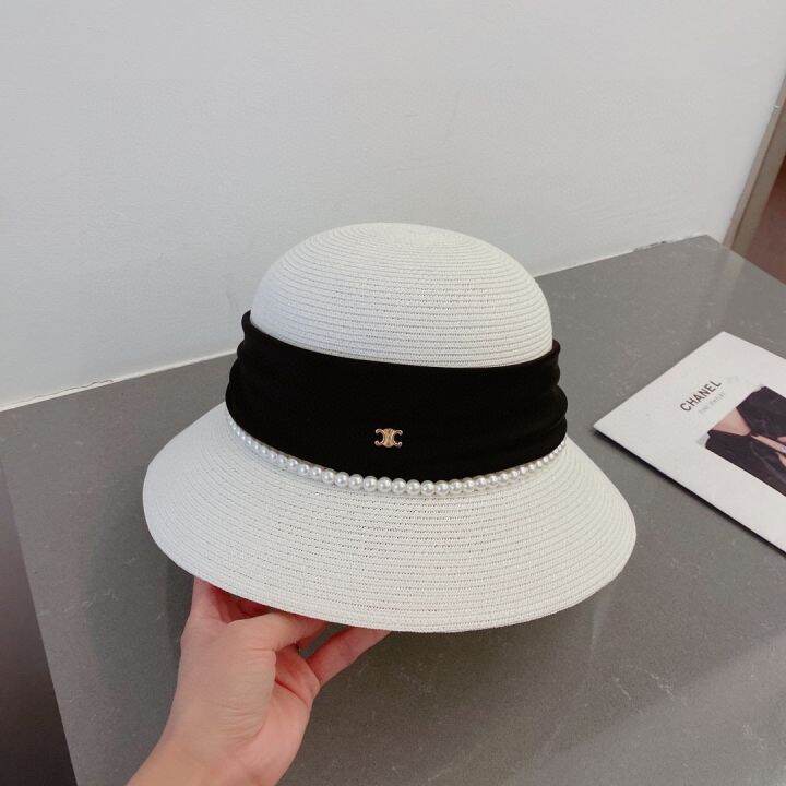 CELINE 26S STRAW WIDE BRIM HAT STYLE 73