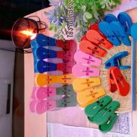 ไม้หนีบผ้า 12 ตัว Clothspin คละสี สินค้าราคาต่อแพ็คคละสี ส่งตรงจากไทย