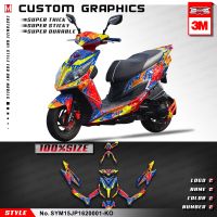 ✘☸ KUNGFU GRAPHICS Scooter Bike Stickers Motorcycle Décor Custom Vinyl Wraps for SYM JET POWER JP150 2016 2017 2018 2019 2020