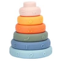Stacking Rings Nesting Toys Montessori Stacking Circles Sensory Early Educational Toys for Toddler BPA Free Teething Toys biological