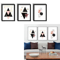 3 pcs/set Nordic Decoration Geometric Wall Art Canvas Painting Posters decoration Canvas Art Wall Pictures （Unframed）