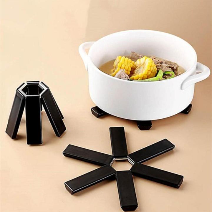 พับ-trivets-สำหรับจานร้อน-potholder-รถไฟเหาะ-placemat-เสื่อทนความร้อนสำหรับจานร้อนลื่น-trivets-สำหรับโต๊ะในครัว