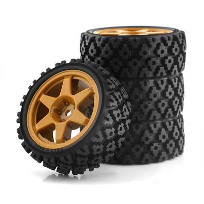 4Pcs 70Mm Rubber Tire Wheel Tyre for XV01 XV02 TA06 TT01 TT02 PTG-2 1/10 RC Racing Car Upgrade Parts