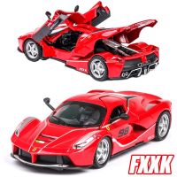 1:32ชั่ง Ferrari FXXK ล้อแม็กรถยนต์รุ่นแสงและเสียงผล D Iecast รถโมเดลของเล่นสำหรับเด็กผู้ชายของเล่นสำหรับเด็กของขวัญสำหรับเด็กผู้ชายรถสำหรับเด็กผู้ชายคอลเลกชันรถรุ่น