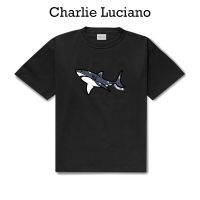 เสื้อยืดใหม่ 2023Charlie Luciano เสื้อยืดแขนสั้น พิมพ์ลายฉลาม แฟชั่นฤดูร้อน สําหรับผู้ชายL XL XXL 3XL  D3MD