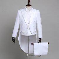 Mens Tuxedo Costume Classic Slim Fit Tuxedo Suit Chorus Musician Cosplay Magician Tailcoat