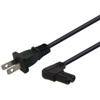 NEMA 1-15P ถึง IEC320 C7มุมขวาสายไฟสำหรับทีวี/PS,USA 2 Prong มุม Power,สาย SPT-2X18AWG(US Plug)