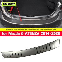 Ultra-thin Car Stainless Steel Rear Bumper Protector Sill Trunk Rear Guard Tread Plate Car Styling for Mazda 6 ATENZA 2014 2020