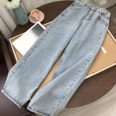 2022 Spring Oversize Girls Jeans Wide Leg High Waist Womens Pants Straight Flared Female Denim Pant Loose Korean Vintage Lady