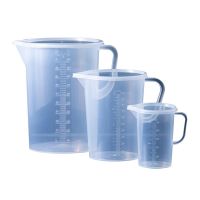 ♙ 250ml /500ml/1000ml Clear Plastic Graduated Measuring Cup for Baking Beaker Liquid Measure JugCup Container