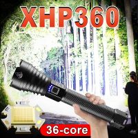 XHP360 Led Flashlight 26650 Rechargeable Torch Usb Powerful Tactical Flash Light Zoomable Hunting Lantern Waterproof Hand Lamp Rechargeable  Flashligh