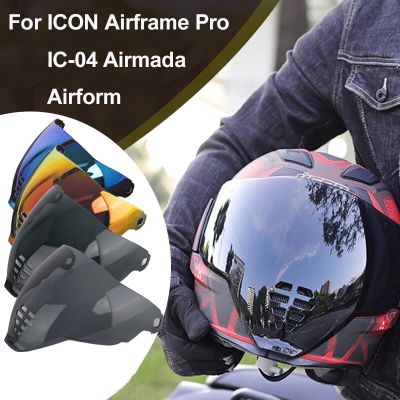 หน้ากากหมวกกันน็อคกระบังหน้าสำหรับ IC-04ไอคอน Airframe Pro Airform หมวกกันน็อคป้องกันรังสียูวีแข่งขี่รถสีสันสดใสเลนส์จักรยาน Casco Moto