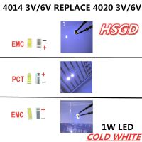 อะไหล่4014 100ชิ้นลูกปัด Led แบบ Smd 4020 150ma ขาวเย็น0.5W 1W 3V 6V สำหรับทีวีไฟแบคไลท์ Lcd Led Emc Pct พลังงานสูง