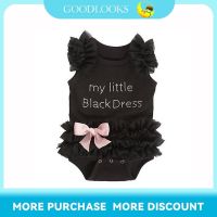 COD DSFGERTERYII baby bodysuit 2016 wholesale newborn baby girls clothes little black lace tulle