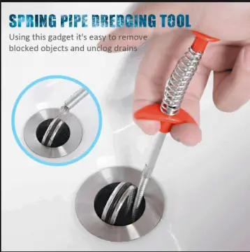 1.6M/2M/3M Drain Snake Spring Pipe Dredging Tool Flexible Spring Drain Snake  For Kitchen Sink Bathroom Tub Toilet Home Tools