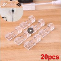 20Pcs Self Stick Wire Organizer Line Cable Clip Desk Wire Finisher Wire Clamp Self-adhesive Cable Organizer Line Cable Clip