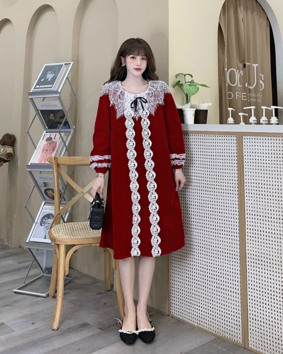 Váy bầu thu đông BYA505 chất đẹp nhiều màu | Shopee Việt Nam