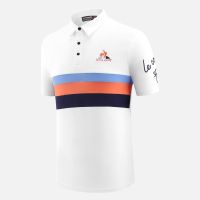 Le Golf Mens Short Sleeve T-Shirt Mens Summer Comfort Sports Polo Shirt Golf Wear Mens Quick Dry Jersey