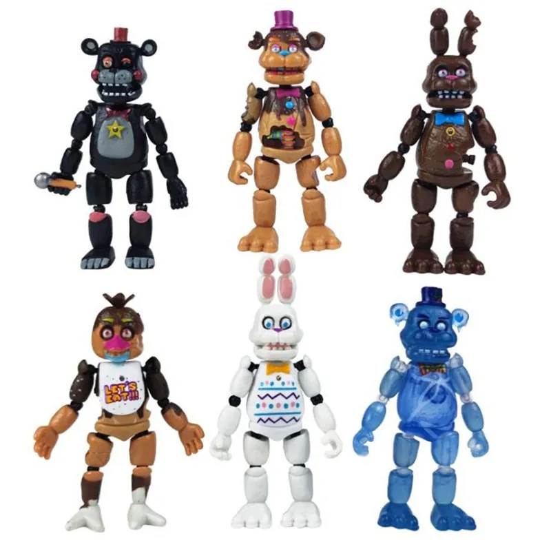 8Pcs/Set Inspired by Game Five Night at Freddy Anime FNAF Bonnie Bear Foxy  Action Figure Toy PVC Model Ornaments for Children Gifts Kids Birthday  Party Cake Decorating Supplies : : Toys 