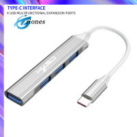 USB ฮับ4ฮับ USB พอร์ต USB บางมินิอะแดปเตอร์ข้อมูลดองเกิลมีพอร์ตพร้อมสายเคเบิลสำหรับแฟลชไดร์ฟเครื่องพิมพ์แล็ปท็อป PC