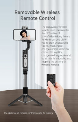Hohem 3 In 1 Selfie Stick Phone Tripod Extendable Monopod with Remote Suport Smartphone Selfie Stick for Hohem isteady X2