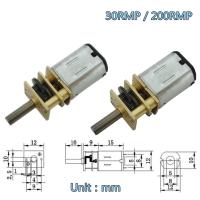 【✆New✆】 yihaobu มอเตอร์เกียร์โลหะขนาดเล็ก N20ขนาดเล็ก Dc 6V 200Rpm พร้อมมอเตอร์ Dc เกียร์