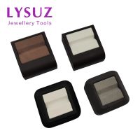 Loose Diamond Gemstone Counter Display Props Storage Tray Box Super Fiber PU Leather Collection Stand